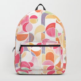 Pastel Paint Washed Modern Geometric Backpack