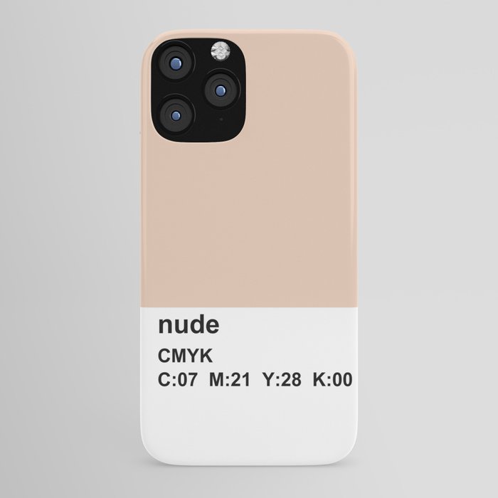 pantone, nude, CMYK colorblock iPhone Case