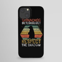 Vintage Retro Groundhog Meteorology Groundhog Day iPhone Case