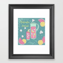 Watermelon Lemonade Framed Art Print