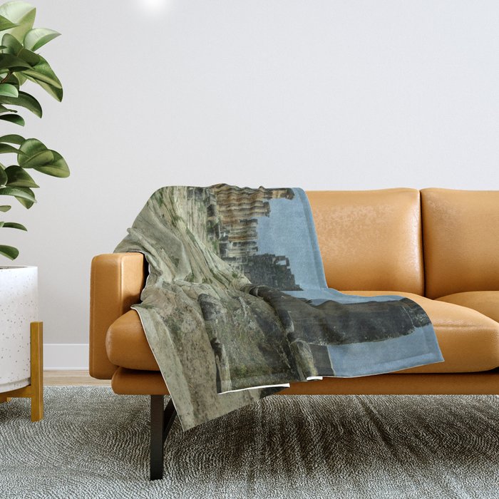 Colonnaded Street Hierapolis Pamukkale Photograph Throw Blanket