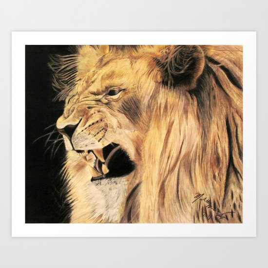A Lion's Voice Art Print