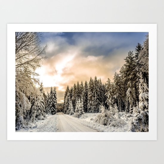 Winter Road #photography #society6 Art Print
