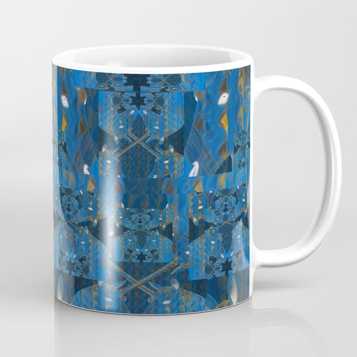 Blue Indigo Unicorn Fractal Coffee Mug