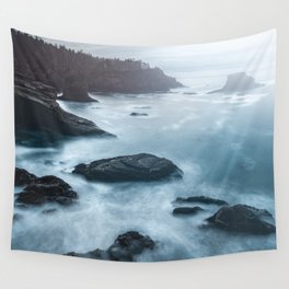 Where The Ocean Meets The Sea Wall Tapestry