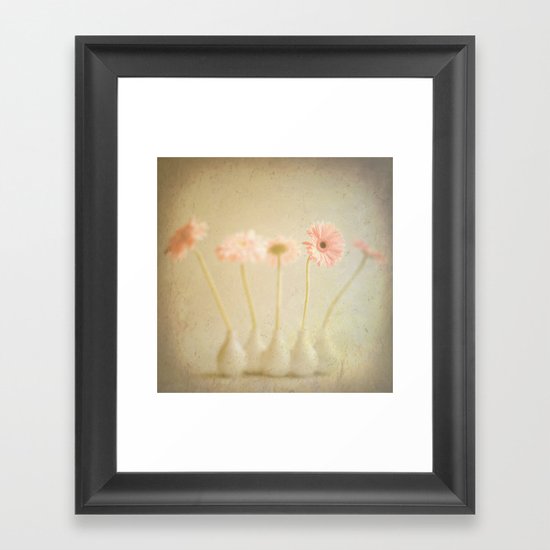 Textured Flowers (vintage flower photography) Framed Art Print