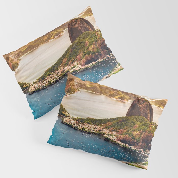 Brazil Photography - Beautiful Sunset Falling Over Rio De Janeiro Pillow Sham