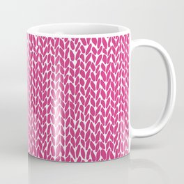Hand Knit Hot Pink Coffee Mug