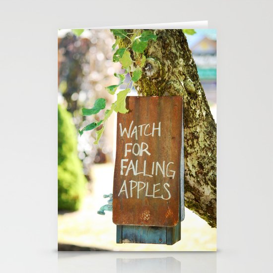 Falling Apples Stationery Cards