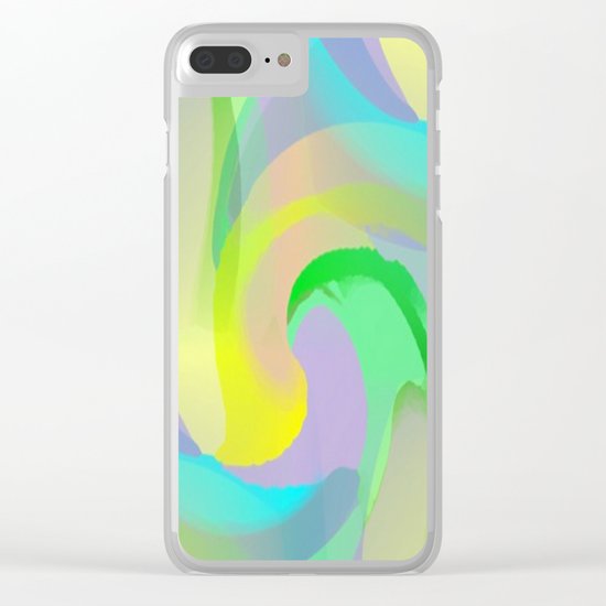 Soft Rainbow Abstract - Painterly Clear iPhone Case