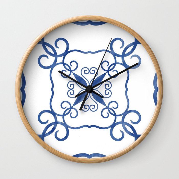  Tile with textured pattern Wall Clock