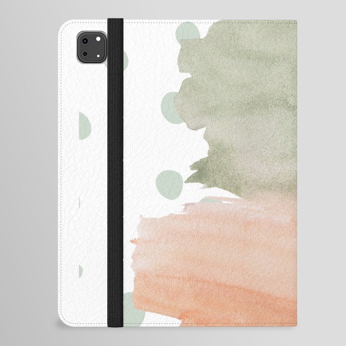 Watercolor Dots and Paint Stroke Phone Wallpaper iPad Folio Case