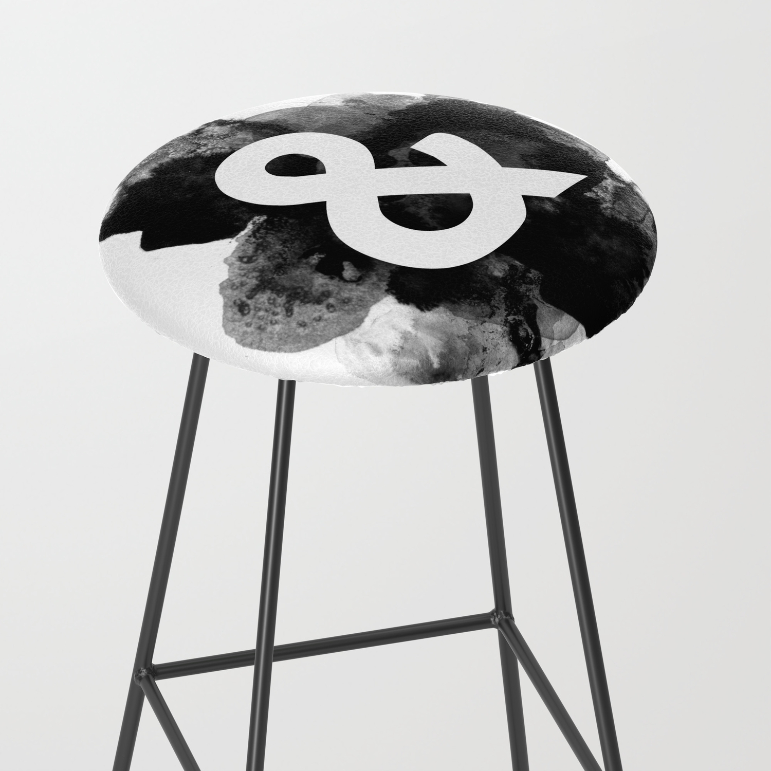 Ampersand Bar Stools, Ampersand Paint Bar Stool By Tamsinlucie Society6