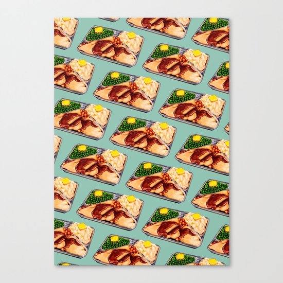 TV Dinner Pattern Canvas Print