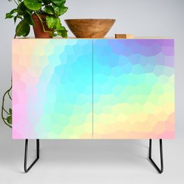 Pastel Rainbow Gradient With Stained Glass Effect Credenza
