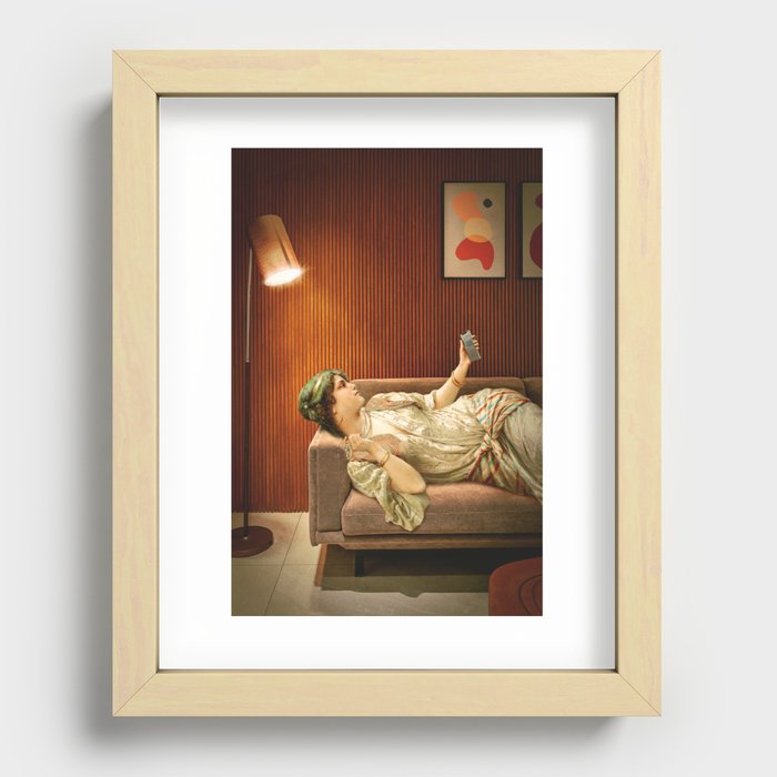 Text Me Recessed Framed Print
