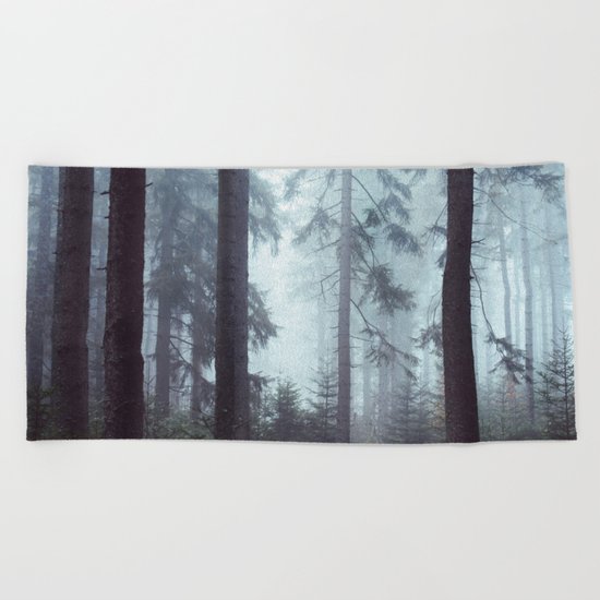 Foggy Forest Beach Towel