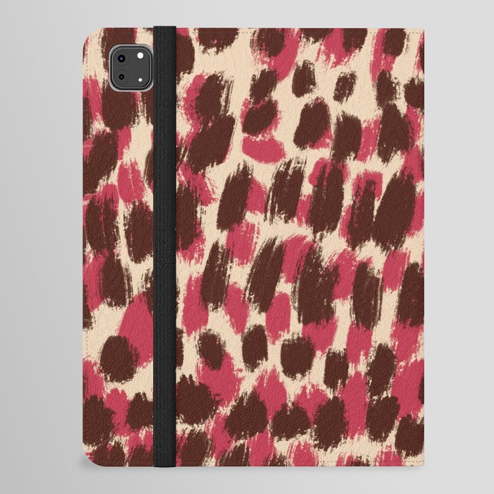 Brushstrokes leopard spots pattern var 2 iPad Folio Case