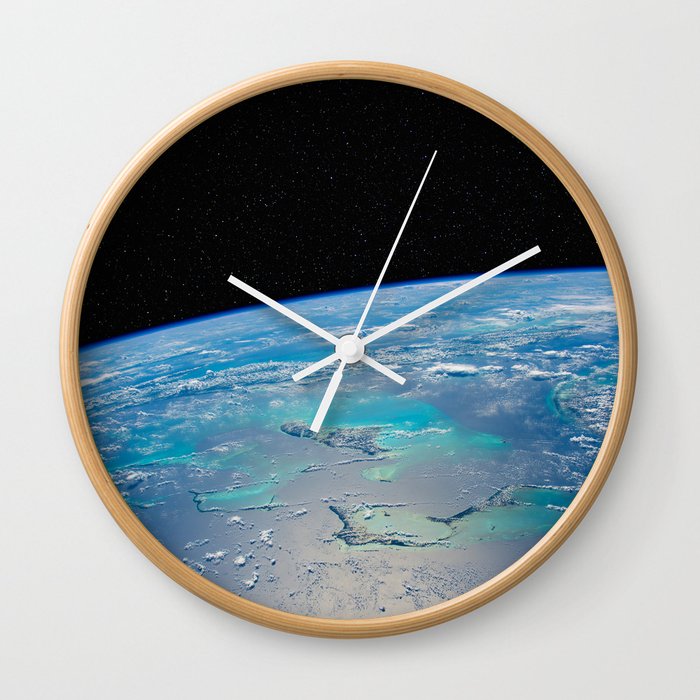 Caribbean Sea from space Wall Clock