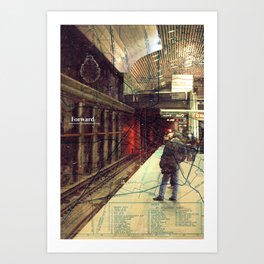 Forward Art Print | Collage, Landscape, Photo, People 