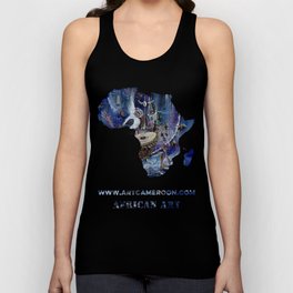 Kora Player III surreal painting from Africa Tank Top