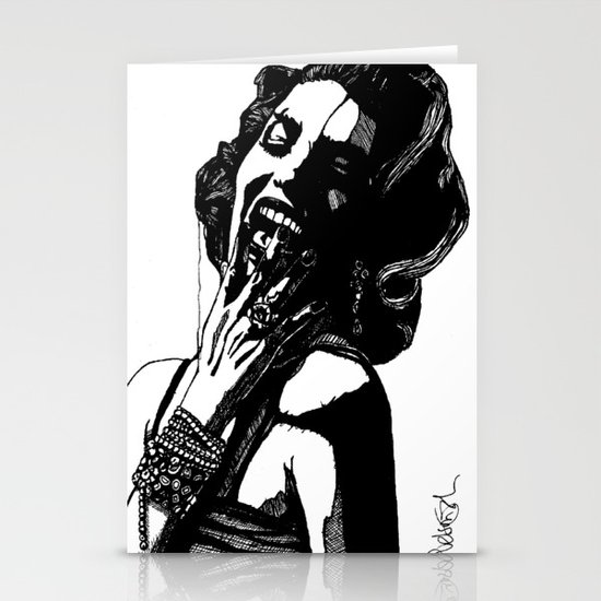B&W Fashion Illustration - Part 2 Stationery Cards