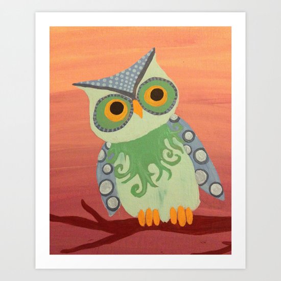 Owl All About It Art Print