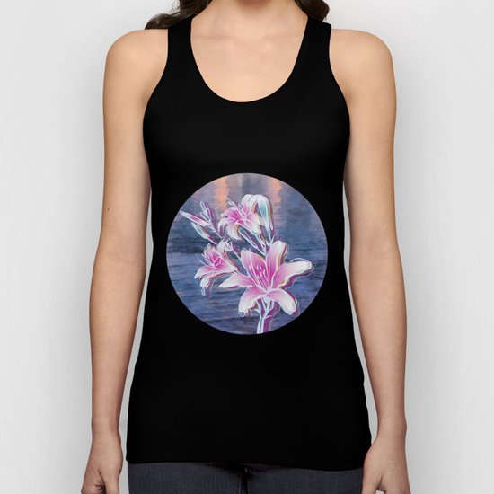 Variation of flowers - Sunset Unisex Tank Top