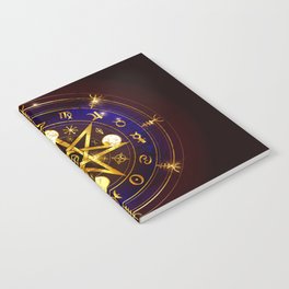 Magical Horoscope witchcraft pentagram Notebook