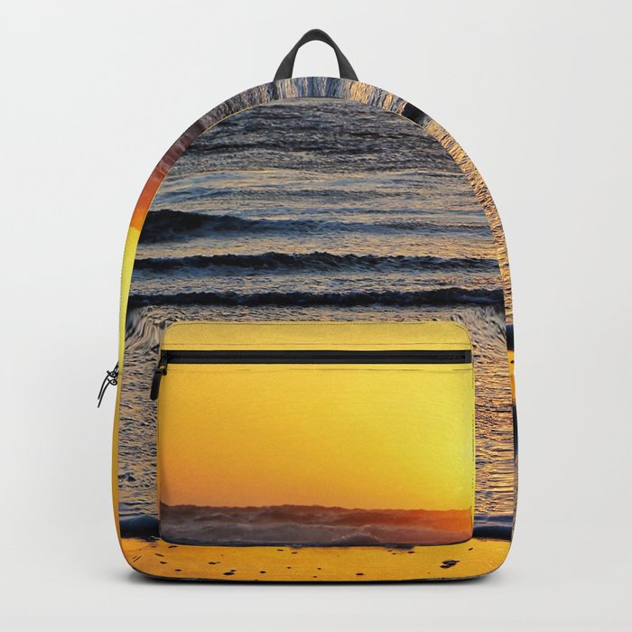 Yellow Beach Sunset Backpack
