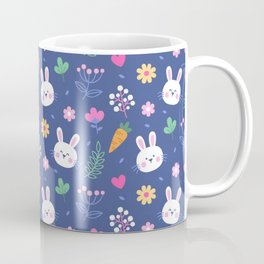 Happy Easter White Love Rabbit Collection Coffee Mug