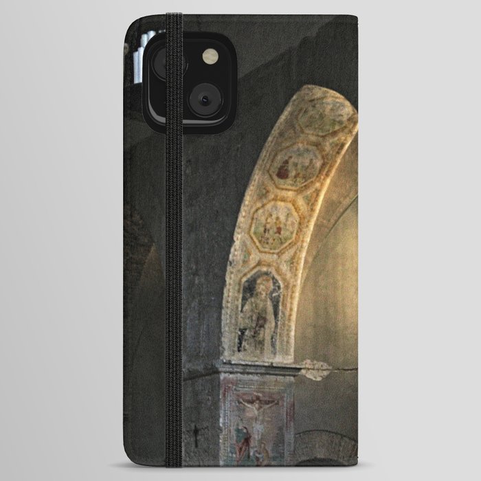 Medieval Religious Paintings, Saint Francis Church, Narni, Italy iPhone Wallet Case