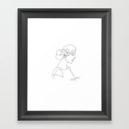 Lady in Contemplation Framed Art Print