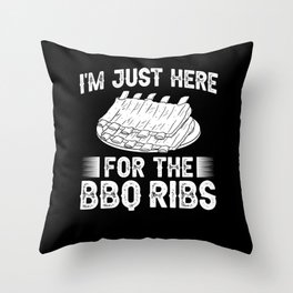 BBQ Ribs Beef Smoker Grilling Pork Dry Rub Throw Pillow