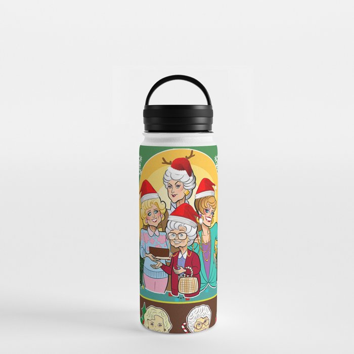 Green golden girls christmas - amazing gift idea Water Bottle by Happy Home  Decor