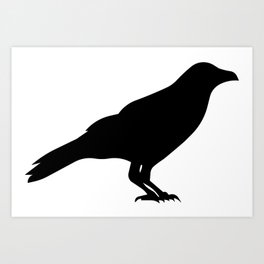 CROW SILHOUETTE MOON BLACK GREY PHOTO ART PRINT POSTER PICTURE BMP1006A 