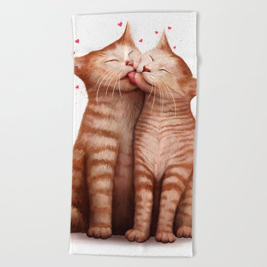 Love kittens Beach Towel