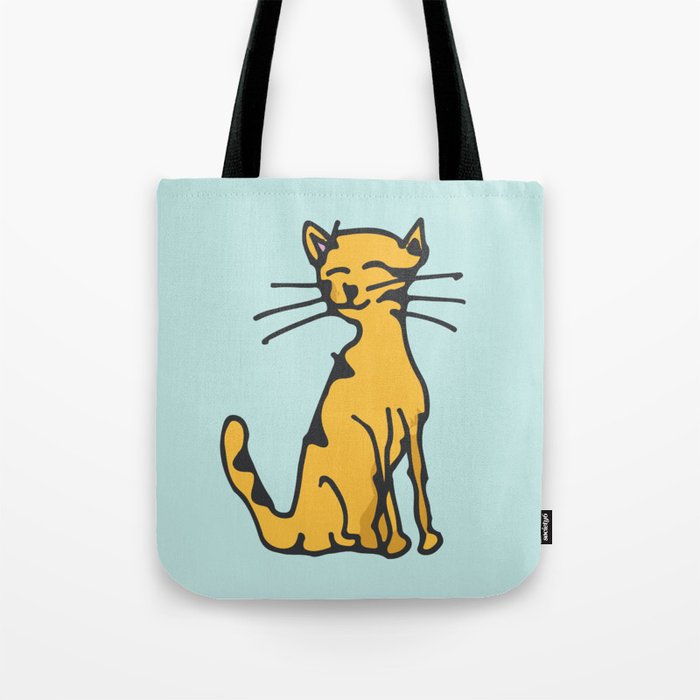 Cute cat sitting Tote Bag