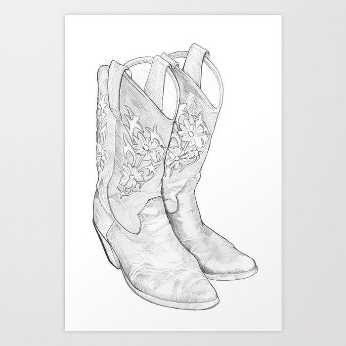 Cowboy Boots Art Print