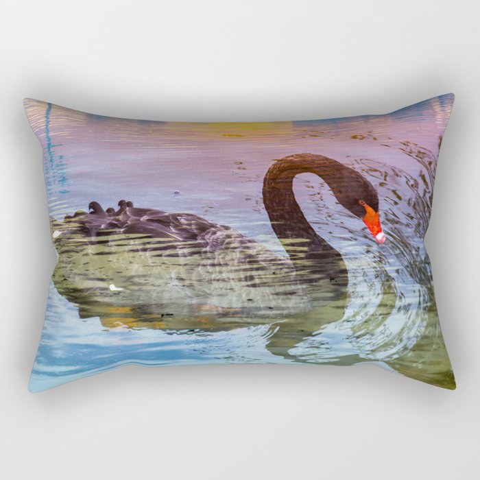 black Swan Rectangular Pillow