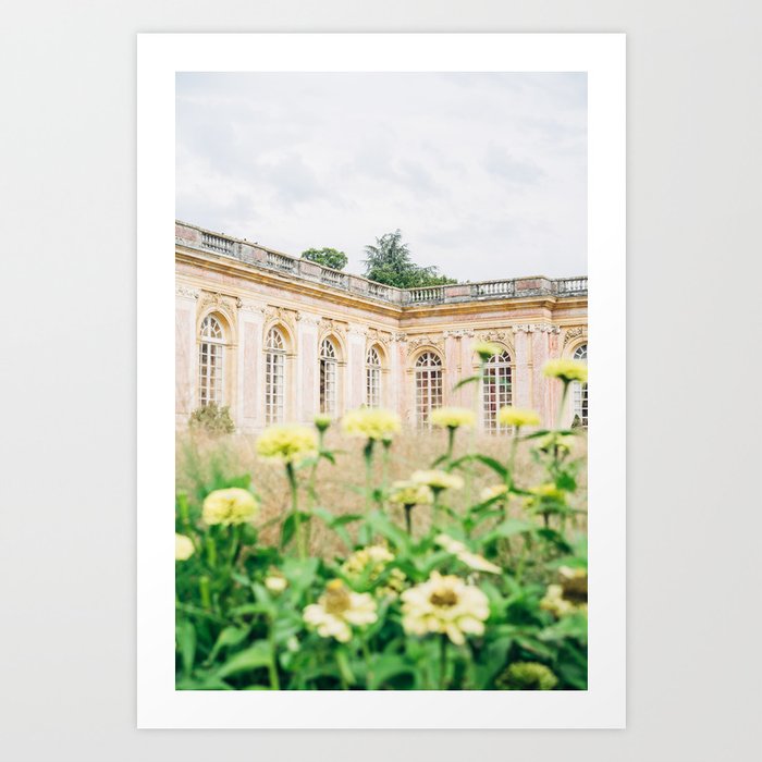 Grand Trianon in Versailles - French Architecture - Floral Art Print
