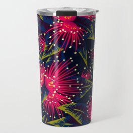 New Zealand Rata floral print (Night) Travel Mug