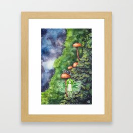 Moss fairy Framed Art Print