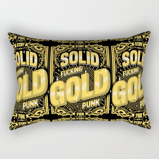 Stay Solid Gold Rectangular Pillow