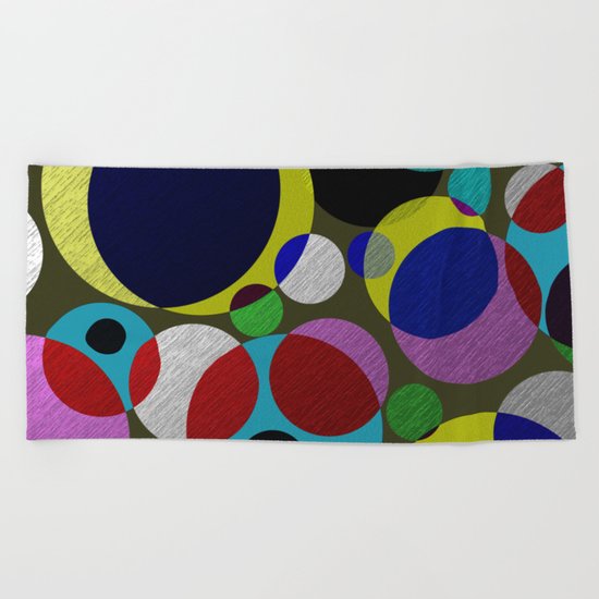 Bubbles - Fun, geometric, colourful design Beach Towel