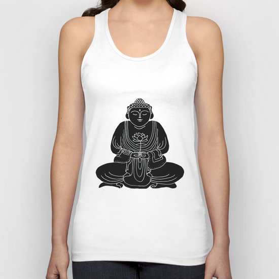 Buddha with Lotus Flower Unisex Tank Top