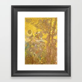 Odilon Redon "Trees on a yellow Background" Framed Art Print