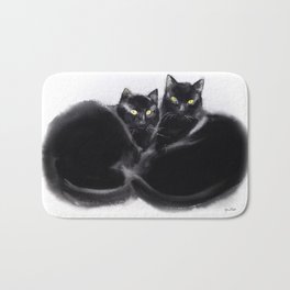 Cats together Bath Mat