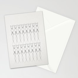 One line nude Stationery Cards
