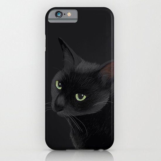 Black cat in the dark iPhone & iPod Case by BATKEI | Society6